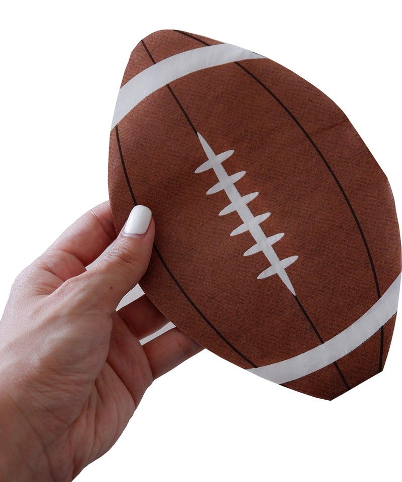 Partay Shenanigans Football Party Paper Napkins - 100 Pack Disposable Football Paper Napkins Perfect for Super Bowl, Tailgating, Sports Theme Birthday Party Supply Decoration (Football) - Image 3